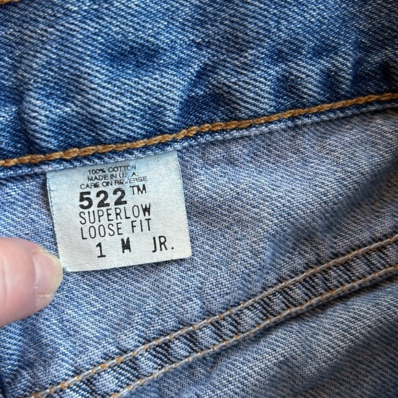 Levi’s Jeans 522 Size 1 Junior Medium Superlow Loose Fit Pre-Owned - Picture 11 of 16